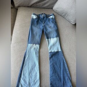 Hollister Contrast Blue Flare Jeans